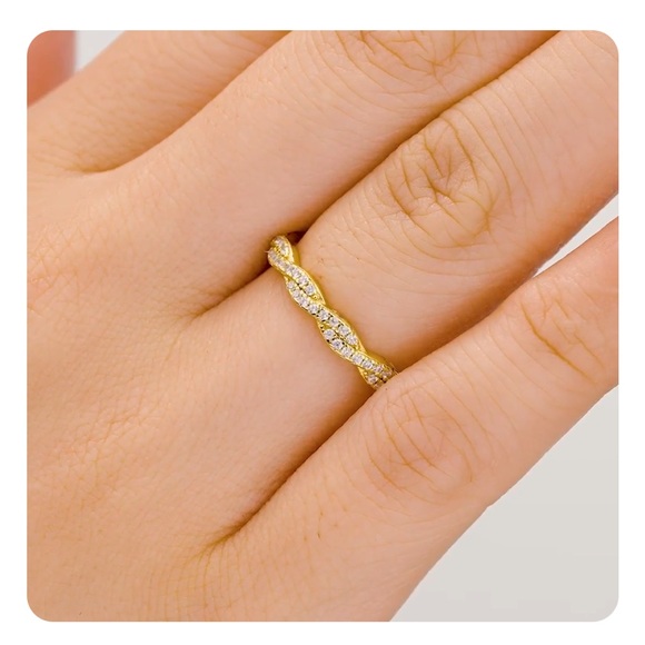 Modern Gents - The Sadie Classic Yellow Gold Braided Band - Picture 4 of 9